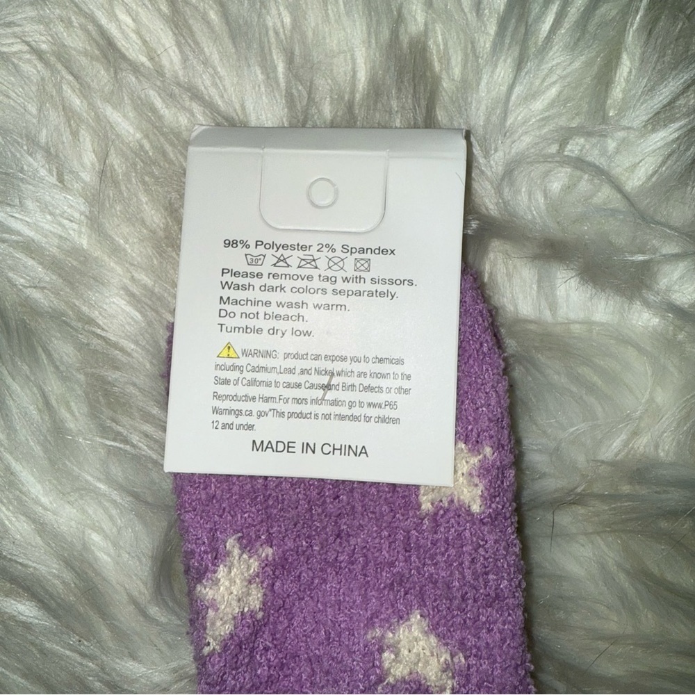 ✨✨5/$10✨✨ Kids Cozy Socks - Purple and Gray New - Picture 5 of 5